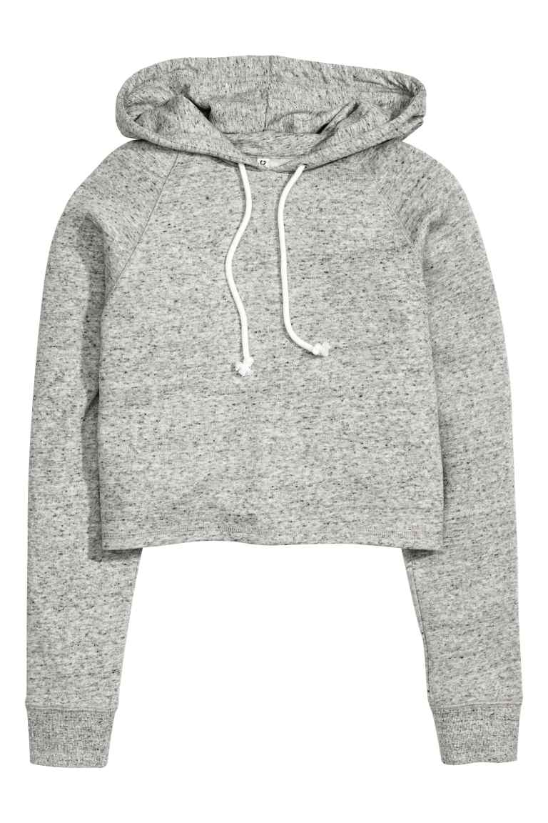 Cropped hooded top